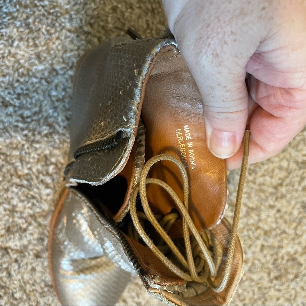 A.S.98 Riverbed Combat Boots Metallic Size 37 us size 6.5/7 - Picture 9 of 12